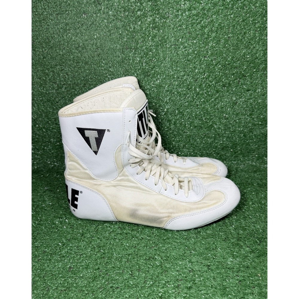 Title Boxing Speed Flex Encore Mens Size 10 Mid Top Boxing Shoes White Black